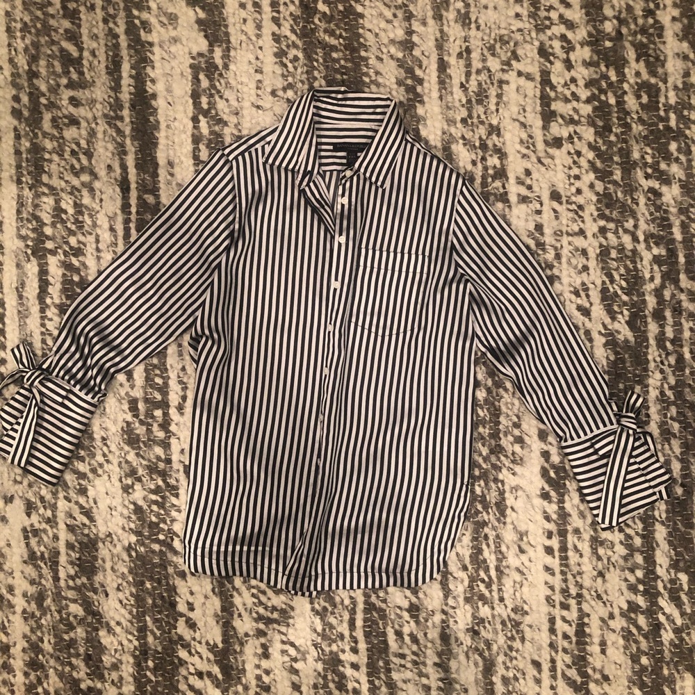 Banana Stripped Button Down - image 3